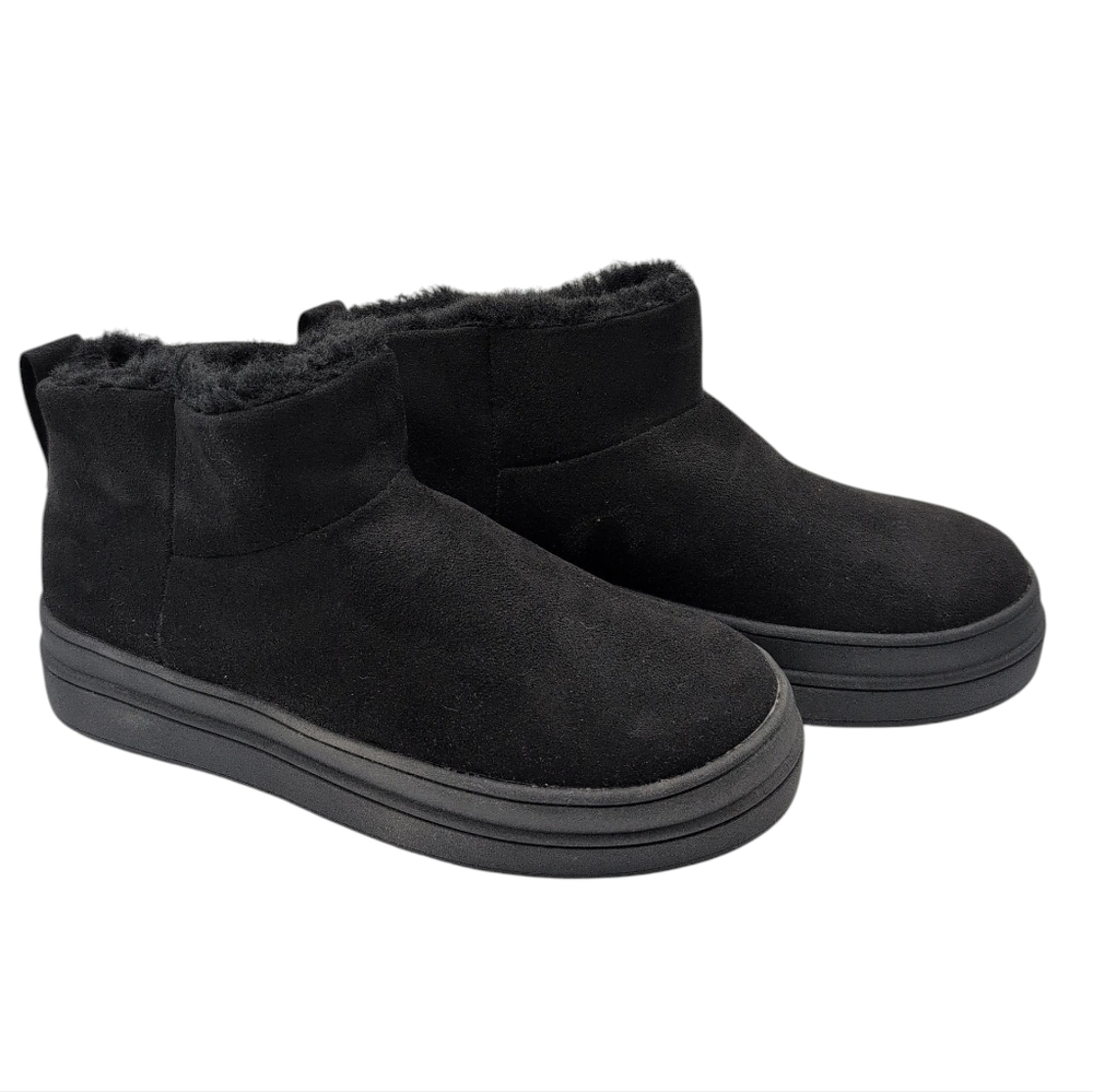 J Slides NYC Nicely Water Resistant Black Suede Luxe Boots NEW